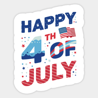 4th of july for all americans Sticker